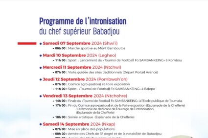 La communauté Babadjou accueille son nouveau chef ce 14 septembre 2024